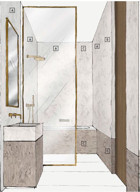 WALLando - Panel de ducha de alta calidad / panel trasero de baño -  Revestimiento de ducha / revestimiento de pared - Placa de plástico PVC -  gris plateado - 250 x 100 cm : : Bricolaje y herramientas